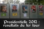 Résultats définitifs de l'élection présidentielle de 2012 : 1er tour (21 avril 2012)
