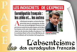 L'absentéisme des eurodéputés français