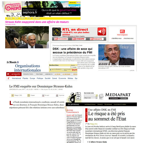 L'affaire DSK dans la presse