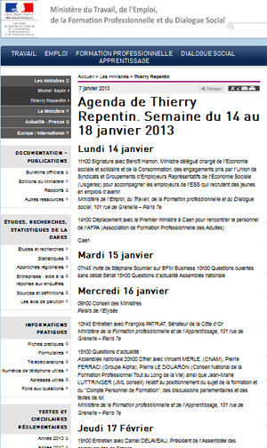 Agenda de Thierry Repentin