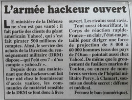 Armée hackeur ouvert Canard enchainé