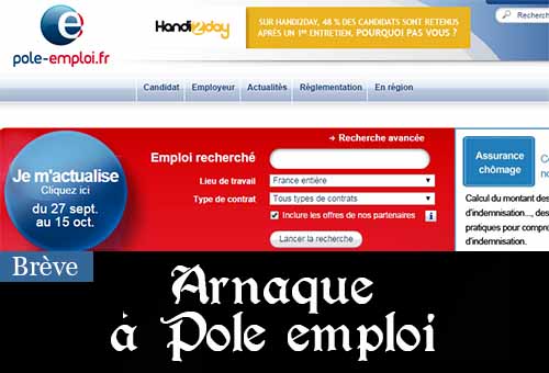 Arnaque à Pôle emploi