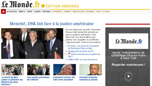 Arrestation DSK Le Monde