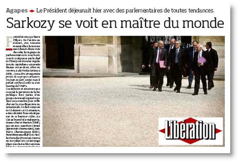 Libération - Sarkozy et Zapatero