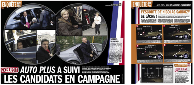Auto Plus, escorte de Sarkozy