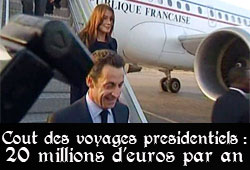 Avion, Sarkozy, Bruni