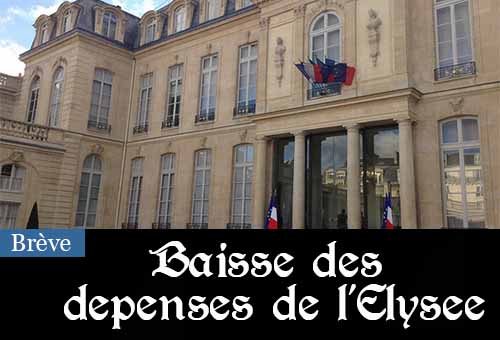 Baisse des dépenses de l'Elysée