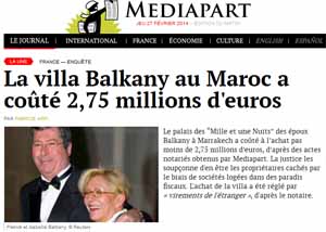 Balkany villa Maroc Mediapart