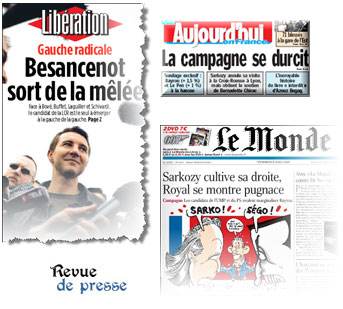 Les Unes de la presse