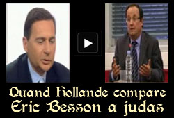 Eric Besson, François Hollande et Judas