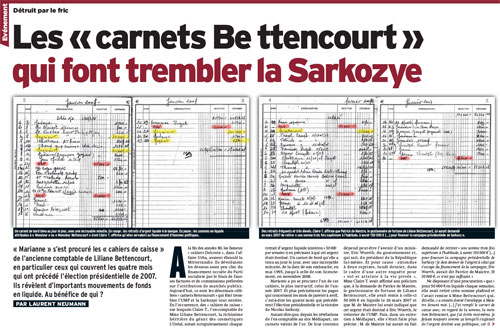 Carnets Bettencourt dans Marianne