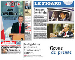 Les Unes de la presse