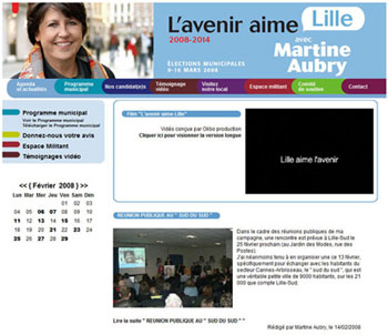 Blog Martine Aubry, version 1