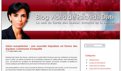 Blog vidéo Rachida Dati