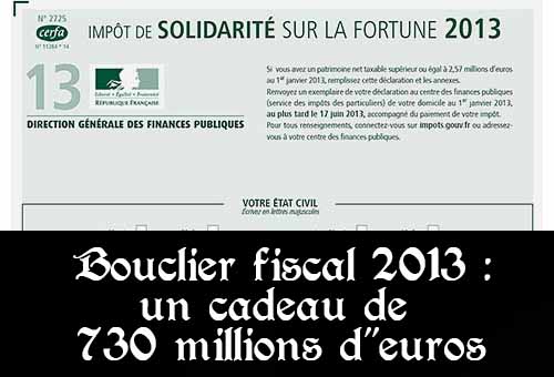 Bouclier fiscal Hollande 2013