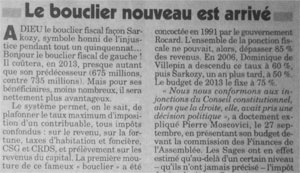 Bouclier fiscal de Hollande, Canard enchaîné