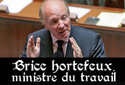 Brice Hortefeux, ministre du travail