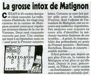 Canard enchaîné, intox à Matignon