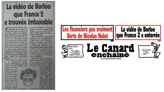 Le Canard enchaîné Borloo ivre