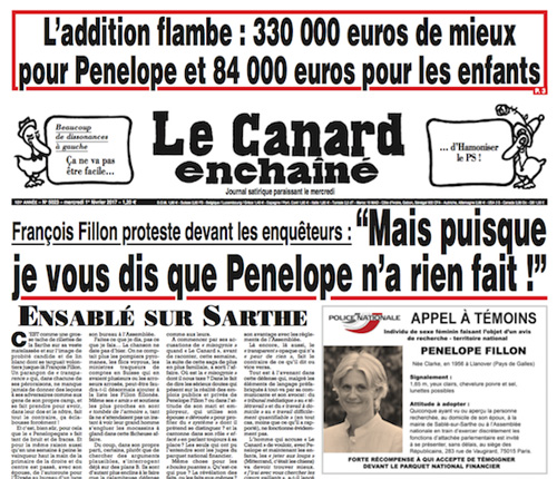 Canard enchaîné - Penelope Fillon