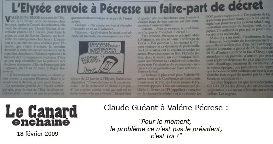 Le Canard et Valérie Pécresse