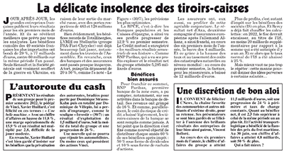 Canard enchaîné - profits du CAC 40