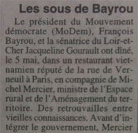 Le Canard enchaîné, les sous de Bayrou
