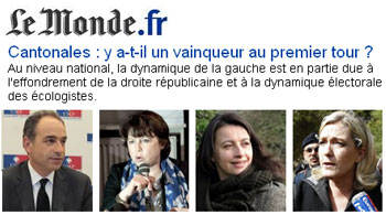 Cantonales, Le Monde