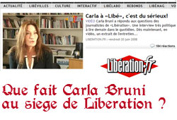 Carla Bruni à Libé