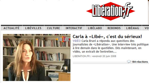 Carla à Libé