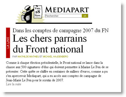 Chers parrains du Front national - Mediapart