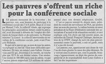 Conférence sociale - Canard enchaîné