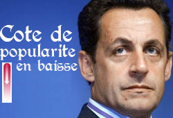 Cote de popularite de Sarkozy