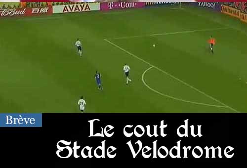 Coût du stade Vélodrome