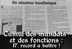 Cumul des mandats et des fonctions