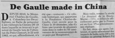 De Gaulle made in China