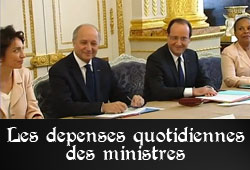 Dépenses quotidiennes des ministres