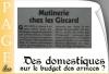 Domestiques chez Giscard