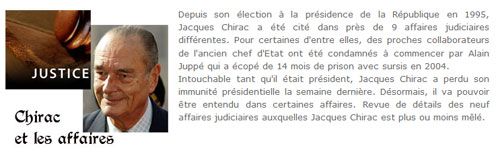 Chirac et ses 9 affaires