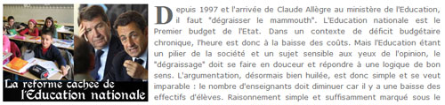 Dossier Education nationale