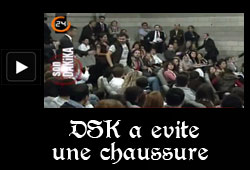 Lancé de chaussure contre DSK