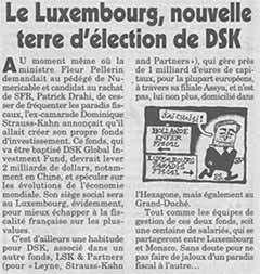DSK au Luxembourg - Canard enchaîné