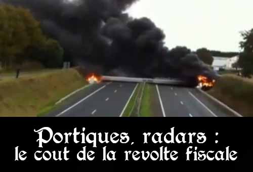 Ecotaxe : portiques brûlés