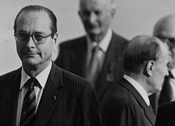 Chirac et Mitterrand en 1986