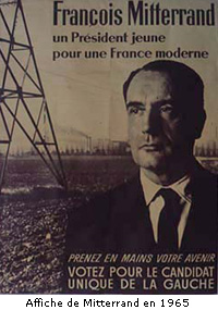 Affiche de Mitterrand en 1965