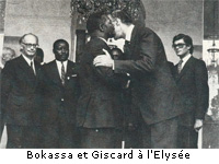 Bokassa et Giscard à l'Elysée
