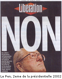 Le Pen, 2eme de la présidentielle 2002