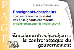 Enseignants-chercheurs, publicité