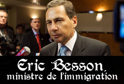 Eric Besson, ministre de l'Immigration