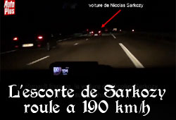 Escorte de Sarkozy à 190 km/h